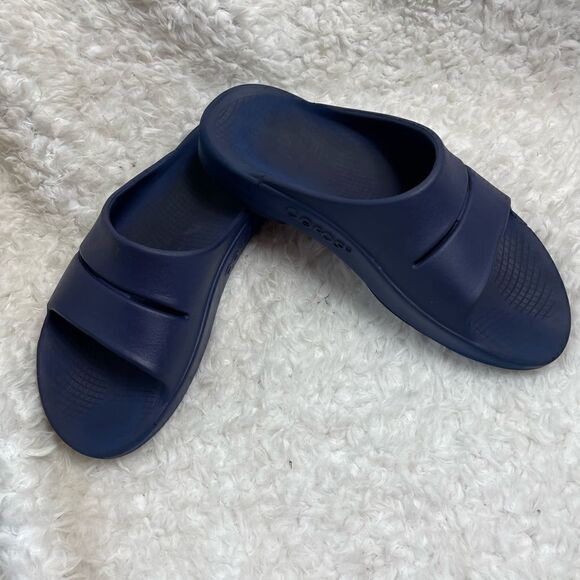 OOFOS  LLC Unisex Navy Blue slides Sandals light weight Arch support SZ … main image 9